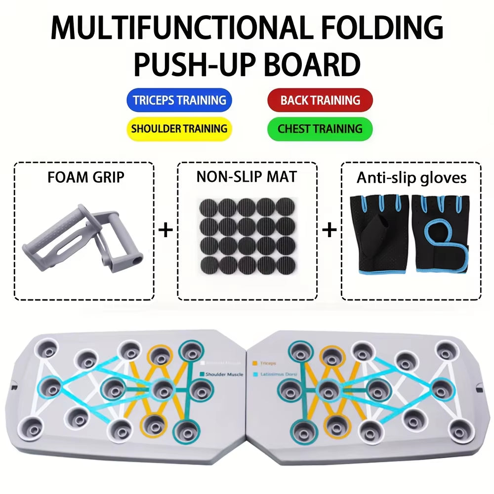 Elevate Your Workout with the Portable Push-Up Board Set - Multifunctional Fitness Equipment for Total Body Training
