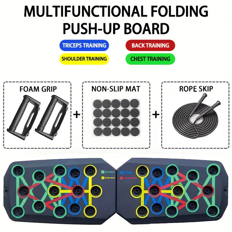 Elevate Your Workout with the Portable Push-Up Board Set - Multifunctional Fitness Equipment for Total Body Training