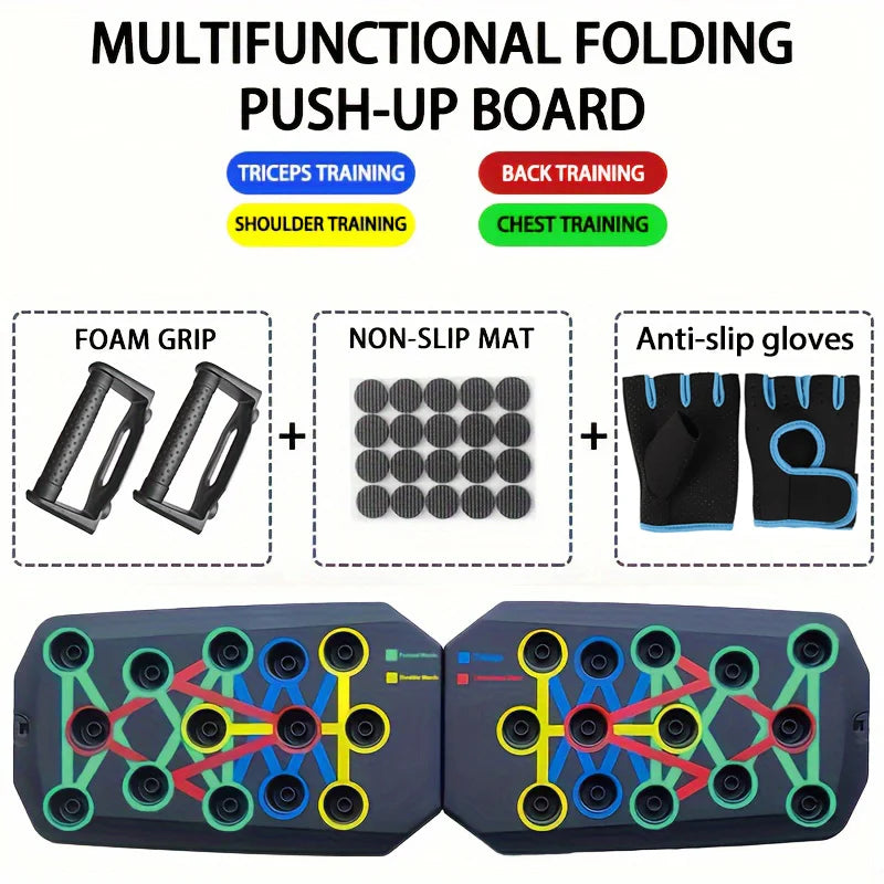 Elevate Your Workout with the Portable Push-Up Board Set - Multifunctional Fitness Equipment for Total Body Training
