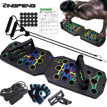 Elevate Your Workout with the Portable Push-Up Board Set - Multifunctional Fitness Equipment for Total Body Training