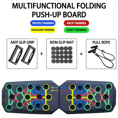 Elevate Your Workout with the Portable Push-Up Board Set - Multifunctional Fitness Equipment for Total Body Training