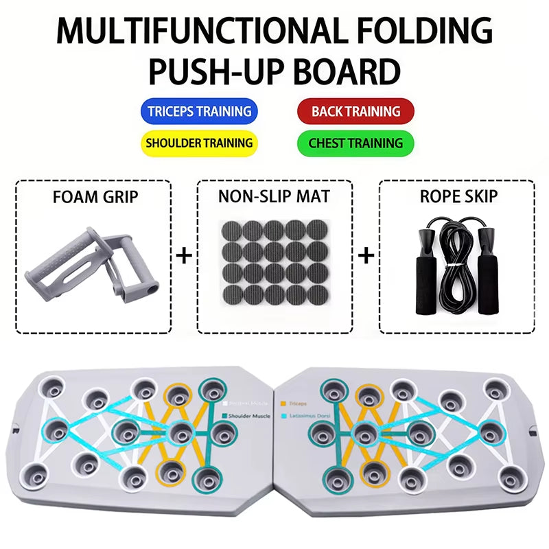 Elevate Your Workout with the Portable Push-Up Board Set - Multifunctional Fitness Equipment for Total Body Training